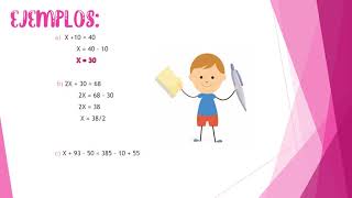 Ecuaciones I - Álgebra y geometría - 4to grado de primaria. Ecuaciones I - Álgebra y geometría - 4to grado de primaria.