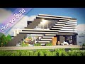 [OSHACRA] Part93 How to build Diagonal Modern House last building/おしゃクラ！斜めなモダンハウスの作り方 ラスト(Minecraft)