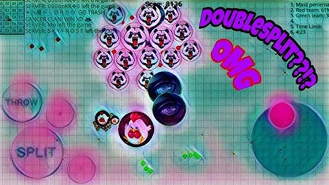 Blob.io 2v2 mode,SAME SIZE POPSPLIT,CRAZY DOUBLESPLIT, CRAZY 1200mass-21k