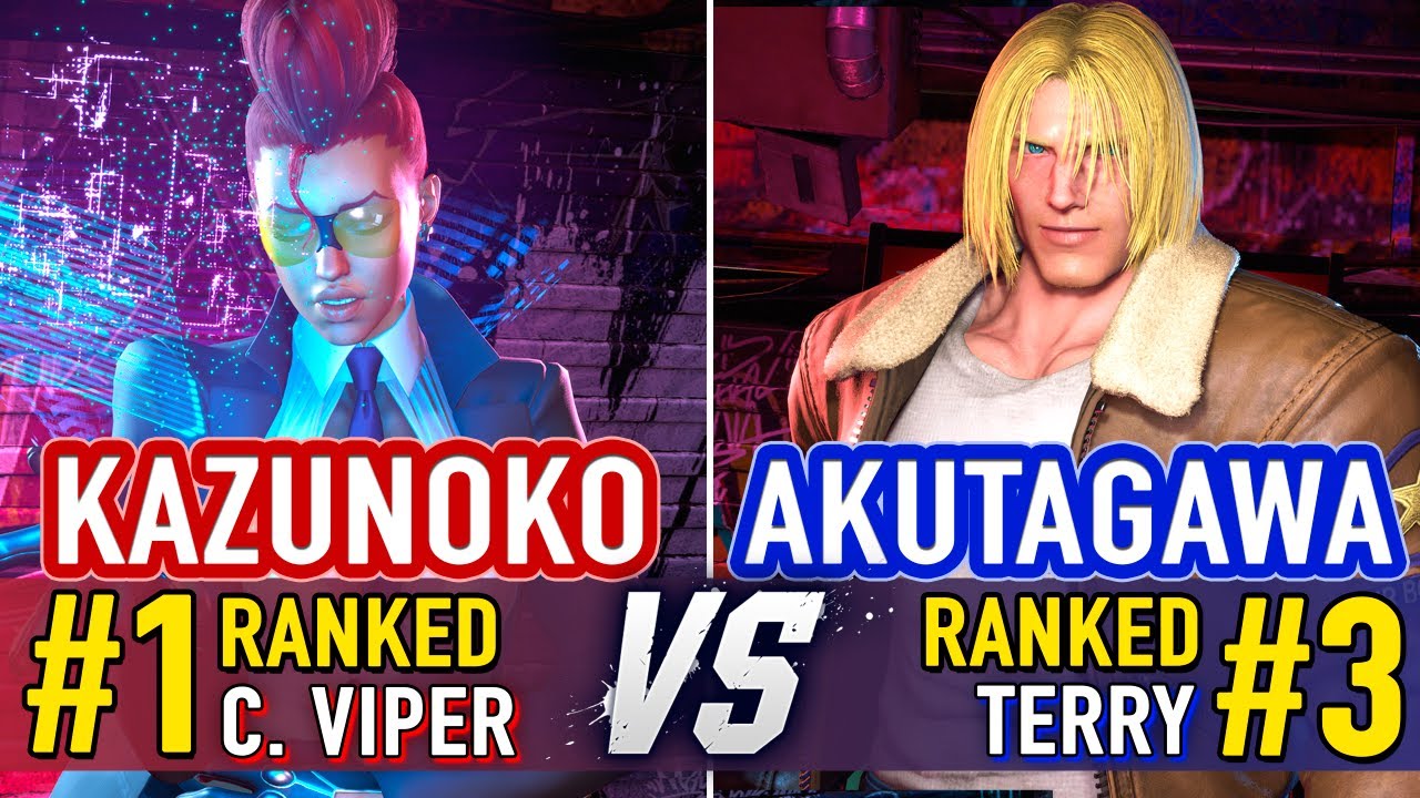 SF6 🤜 Kazunoko (#1 Ranked C. Viper) vs Akutagawa (#3 Ranked Terry) 🤛 SF6 High Level Gameplay