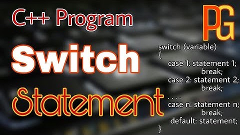 Switch | Statement | C++ Program | Hindi |