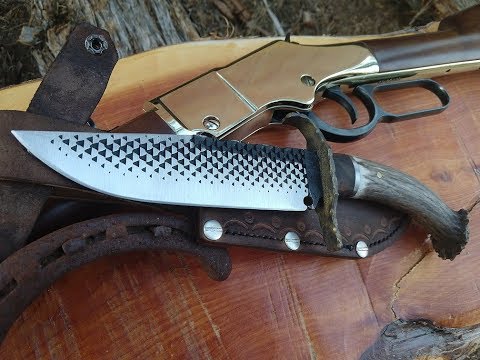 Knife build. Bowie from Rasp and Antler