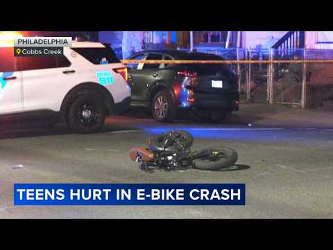 2 juveniles hospitalized after e-bike crash in Philadelphia's Cobbs Creek section
