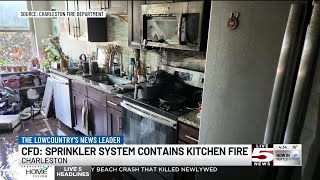 VIDEO: Charleston Fire crews respond to apartment kitchen fire, no injuries reported