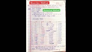 Bisection Method #Numerical Method #numericals #nm #bisectionmethod #numericalsmethod #solution