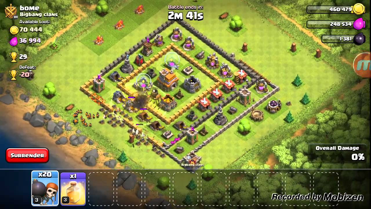 Clash of clans wall breaker attack