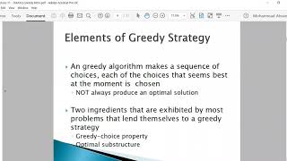 Lecture 11 - Greedy Algorithms Introduction