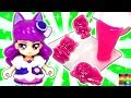 プリキュアアラモード❤️キュアマカロンがお菓子のグミ作り！イタズラバイキンマンに盗まれた！スイーツパクトで変身！ドラえもん スライム 粘土 冷蔵庫 人形 戦い おやつ 幼児 子供向け おもちゃアニメ