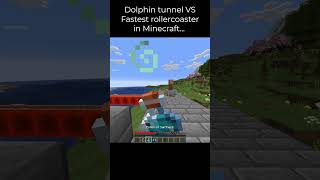 Fastest rollercoaster in Minecraft versus Dolphin tunnel