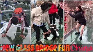 Funny Reaction Of People Visiting Gl Bridge Of China