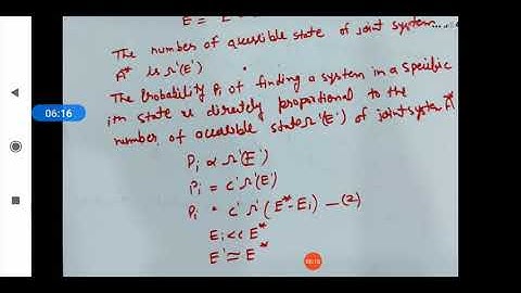System in contact with heat reservoir BSc part II (thermodynamics)