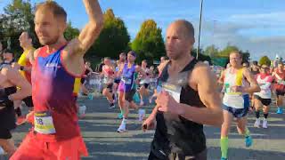 Manchester Half Marathon start 2022 (Elite runners - white bibs - 9am start)