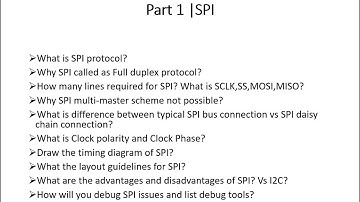 Basic Embedded Hardware Interview Questions Part 1 SPI