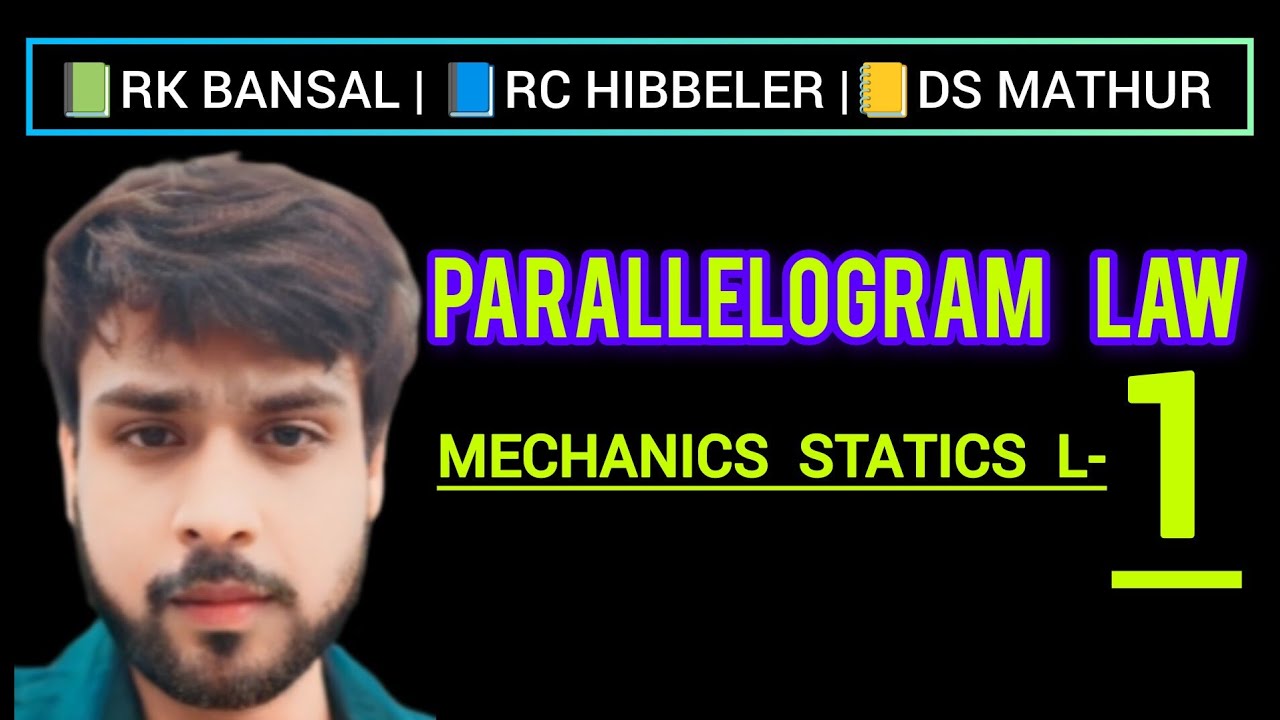 Mechanics Statics L-1 | Parallelogram Law of Forces | (Based on RC ...