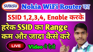 How To Increase Or Decrease Range Multiple SSID In Nokia WiFi Router || Ssid Enable WiFi || #subisu