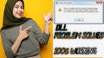 How to Fix A DLL required for this install  to complete could not be run 2022 |codewithluqman