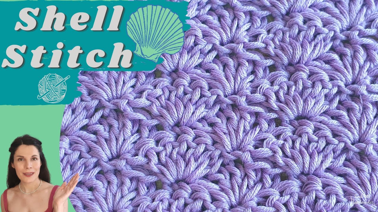 Shell Stitch Πλέξη Κοχύλι Εύκολη Πλέξη με Βελονάκι Κοχυλάκι Φιλική προς Αρχάριους Back to Handmade