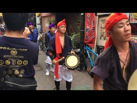 中野区エイサー連合会さん道じゅねー@中野チャンプルーfes.2017②