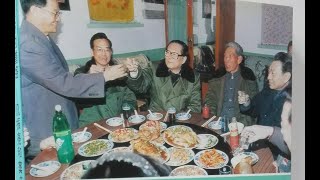 19910122 大年三十，江泽民、温家宝、陈希同、曾庆红共同来到窦店村民家拜年，吃年夜饭