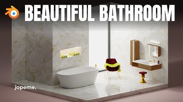 Beautiful Bathroom | Blender Tutorial (Timelapse)
