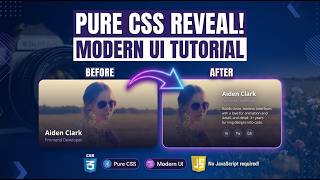 Profile Card Hover Reveal with Pure CSS  Modern UI Animation Tutorial