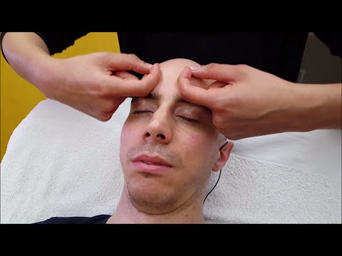 Girl performs Sleeping Head and Face Massage - ASMR Sounds no talking