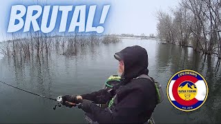 Would You Fish a Tournament in These Conditions?!? Colorado Kayak Fishing Club Stop 1: Boyd Lake