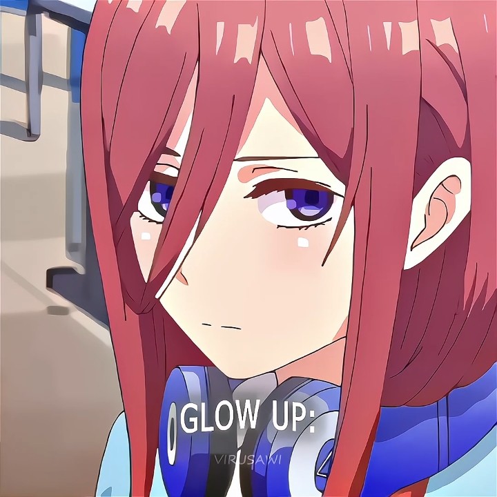 miku glow up 😵‍💫💙!#miku #mikunakano #thequintessentialquintuplets #animegirl