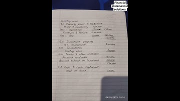 financial statement all solutions..class 11 Account (Asmita publication) income statement