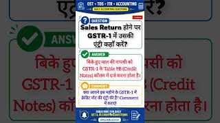Sales Return की Entry GSTR-1 में कहाँ करें? 🤔 #shorts #accounting