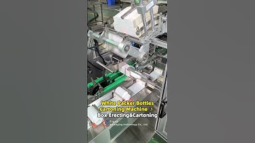 White Packer Bottles Cartoning Machine ③ Box Erecting&Cartoning