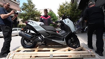 unboxing 2025 YAMAHA XMAX TECHMAX 300 new grey color