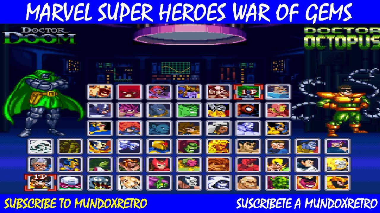 MARVEL SUPER HEROES WAR OF THE GEMS 16 BITS - MUGEN - YouTube
