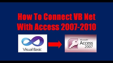 cara koneksi vb net dengan database access 2007 2010 accdb
