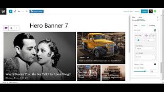 How to insert and customize Hero Banner 7 in WordPress?