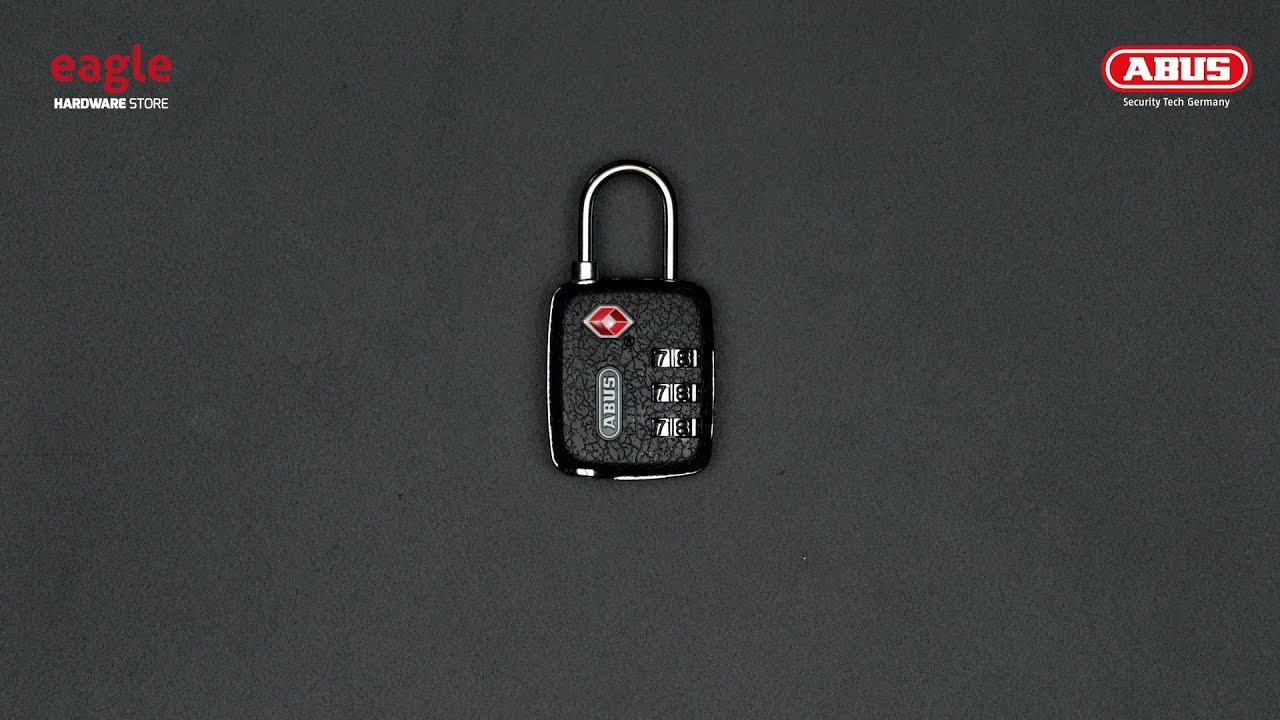 118] ABUS 147TSA/30 30mm TSA Travel Combination Padlock with resettable  code (EAGLE) 