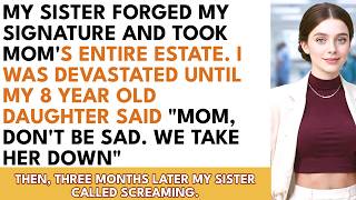 My Sister Forged My Signature And Stole Mom's Estate — Three Months Later, She Called Me Screamin... Update
