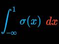 Monster integral of sigmoid function from negative infinity to zero