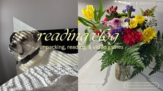 reading vlog (unpacking, stationary chats & video games) @whatmelinareads