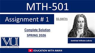 MTH501 (Linear Algebra) | Quiz no.1 Solution | Spring 2026