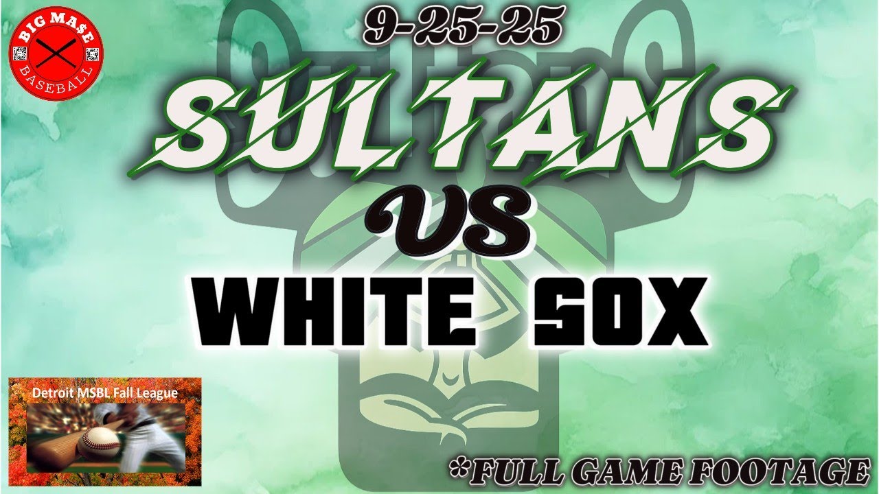 LUGNUTS VS WHITE SOX - 2025 DETROIT MENS LEAGUE FALL BASEBALL - FULL GAME FOOTAGE - KYTE MONROE
