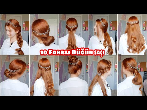 DÜĞÜN İÇİN 10 FARKLI SAÇ MODELİ | Düğün Dernek Saç Modelleri