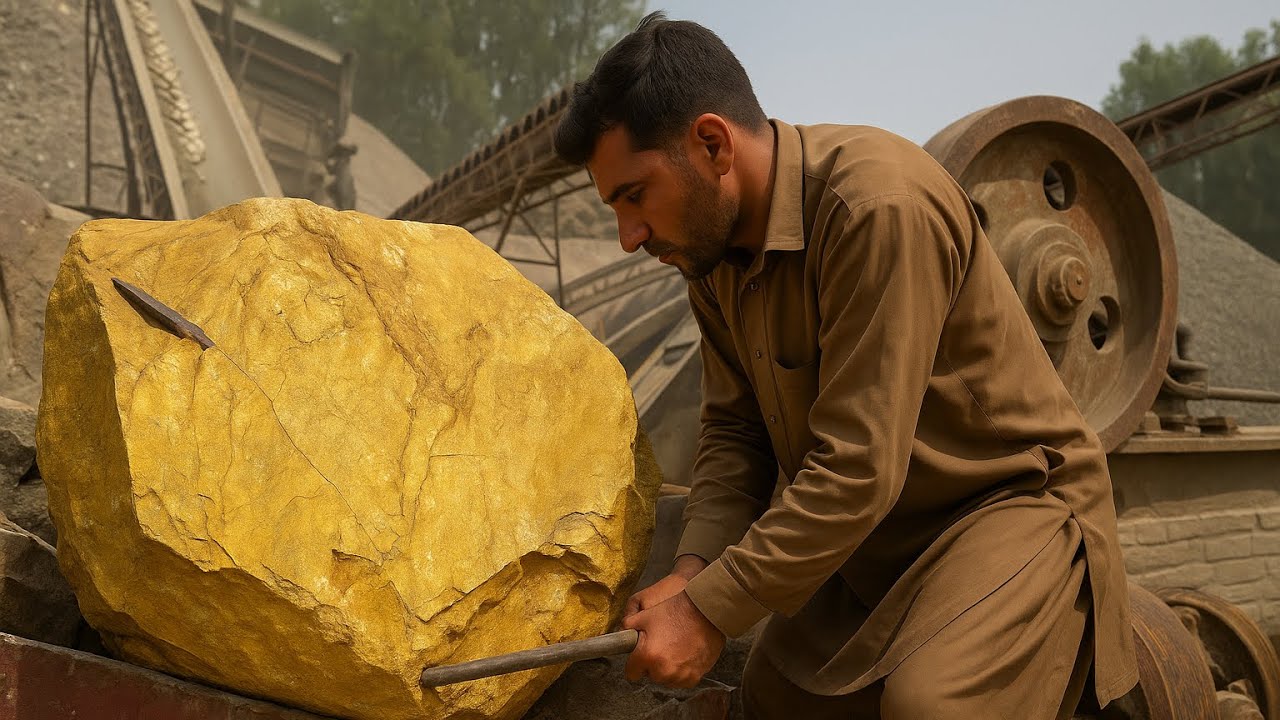 How to make Sand from Rocks? |Amazing crushing process From giga Rocks ...