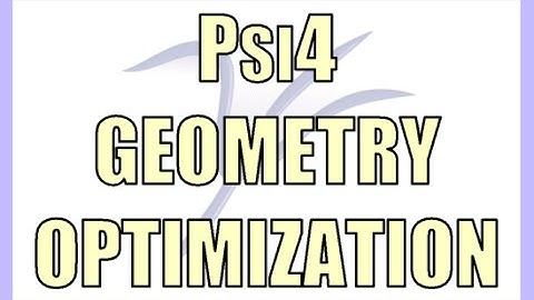 Psi4 Geometry Optimization