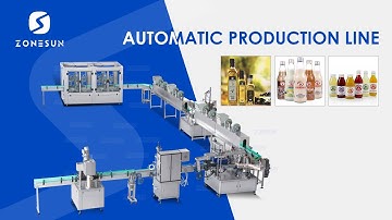 ZONESUN ZS-FALU1 Bottle Liquid Filling Capping And Labeling Machine Production Line
