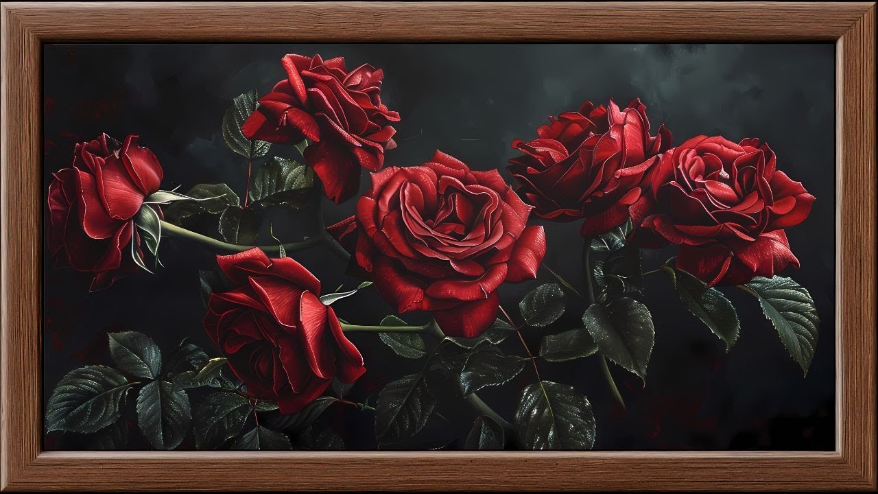 Red Roses Classical Oil Painting | Frame TV Art 4K Screensaver | Dutch Still Life Floral Art