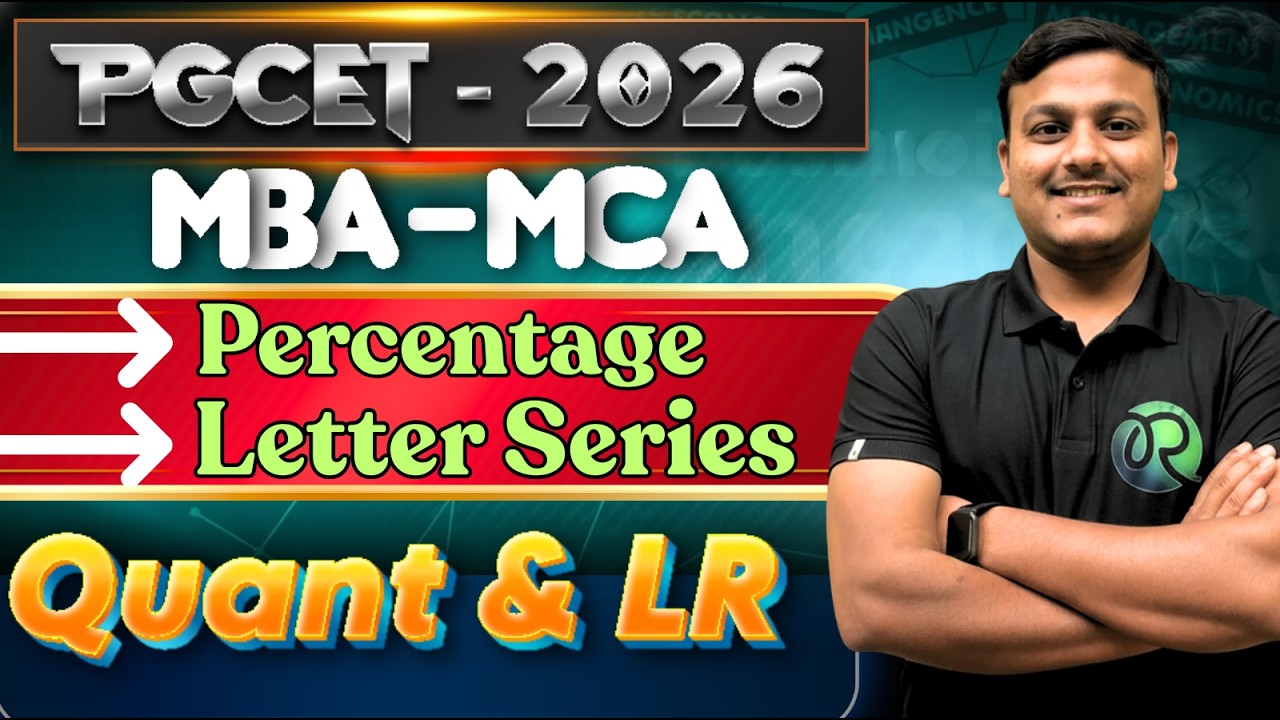 PGCET  MBA - MCA 2026 | Logical Reasoning - QUANT  | BASICS  MATHS -2   #pgcetexam2026