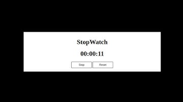 Stopwatch using javascript | stopwatch using html,css and javascript