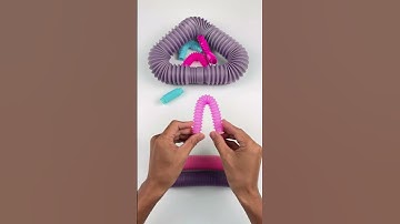 Creating ASMR Crunchy POP-TUBE #diy #satisfyingvideos #relaxing  #oddasmr #insideout #poptubesounds