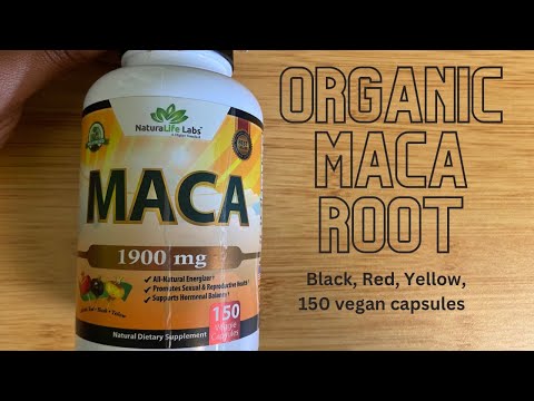 In Hand Review of Organic Maca Root Black, Red, Yellow 1900 MG per Serving - Vegan